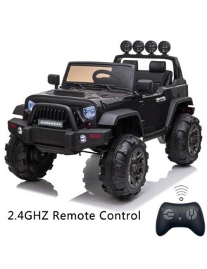 12V Kids Ride On Car SUV MP3 2.4GHZ Remote Control LED Lights Black