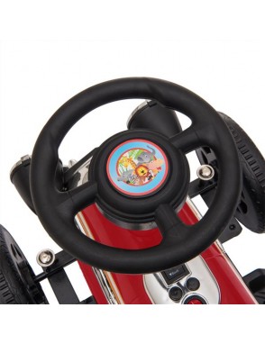 Kids Electric Ride On Car With Music Player   LED Lights 6V Red