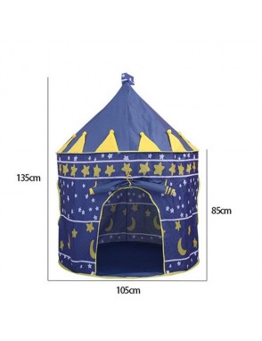 Portable Folding Blue Play Tent Children Kids Castle Cubby Play House Blue