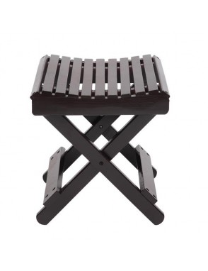 [US-W]Children Multi-function Collapsible Bamboo Stool Brown