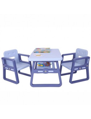 [US-W]Kids Table and Chairs Set - Toddler Activity Chair Best for Toddlers Lego, Reading, Train, Art Play-Room (2 Childrens Seats with 1 Tables Sets) Little Kid Children Furniture Accessories purple