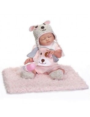 Pink Pup Fashionable Play House Toy Lovely Simulation Baby Doll with Clothes Size 20"