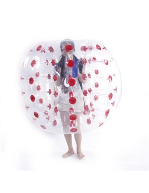 1.5M PVC Inflatable Bumper Bubble Ball Red Dot