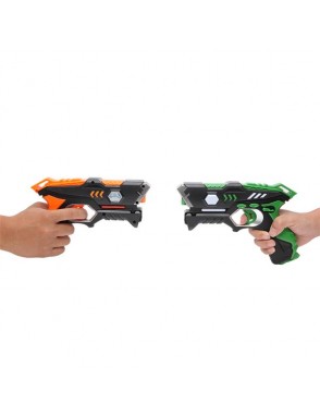 [US-W]LEADZM Laser Gun Small 4 Pack (Red / Blue / Green / Orange)   4 Vests (Red / Blue / Green / Orange)