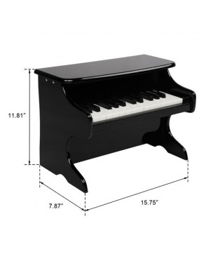 Wooden Toys: 25-key Children's Wooden Piano / Vertical (without Chair) Mechanical Sound Quality Black